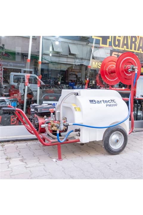BARTECH Pm200 Pulverizatör - Benzinli Ilaçlama Makinesi - Arabalı - 200 Litre