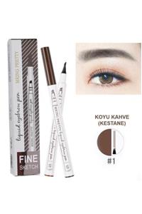 Mardinal Fine Sketch Kaş Kalemi Şekillendirme Boyama Kaş Rimeli Kalıcı Microblading (koyu Kahve - Kestane)