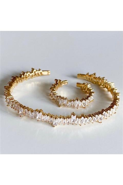 bymissnora Baget Taş Bileklik Ve Yüzük Set