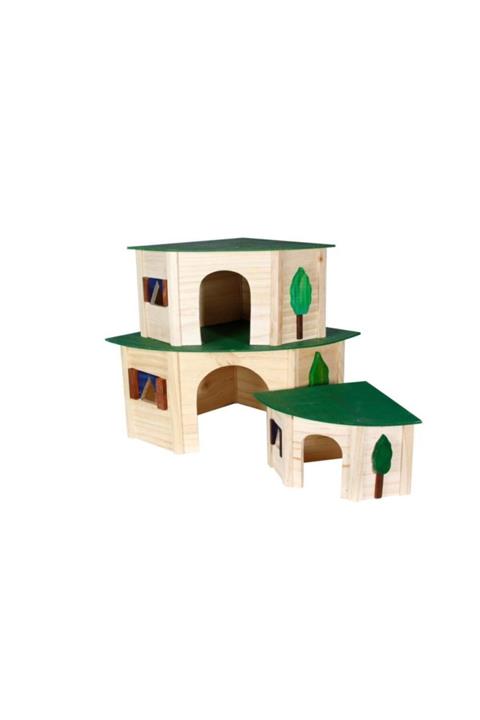 Karlie Ahşap Kemirgen Evi 18x18x13cm