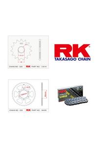 RK Kawasaki Kle 650 Versys Abs X-ring Zincir Dişli Set 520 Xso-15/46t(2007-2011)