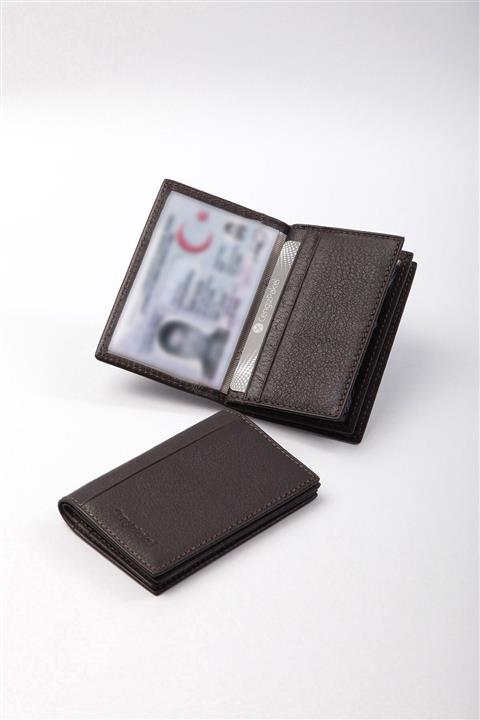 CENGİZ PAKEL Hakiki Deri Erkek Kartlık Kahverengi-2305t