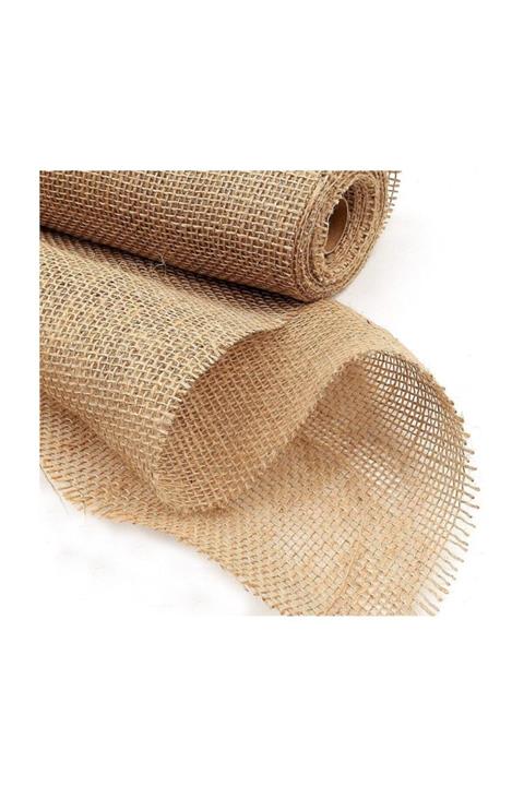 Bade Tasarım Atölyesi Bade Jut Kumaş Kalın Punch Nakışı Kumaş 50x100 Cm