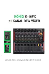 König K-16fx 16 Kanal Ses Mikseri Dec Mixer