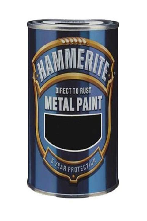 Marshall Hammerite Direkt Pas Üstü Pürüzsüz Metal Boyası Koyu Siyah 0.75 Lt
