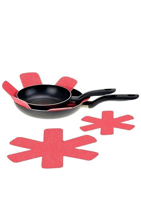 Phigo 3 Adet Kırmızı Keçe Tava Ve Tencere Koruyucu