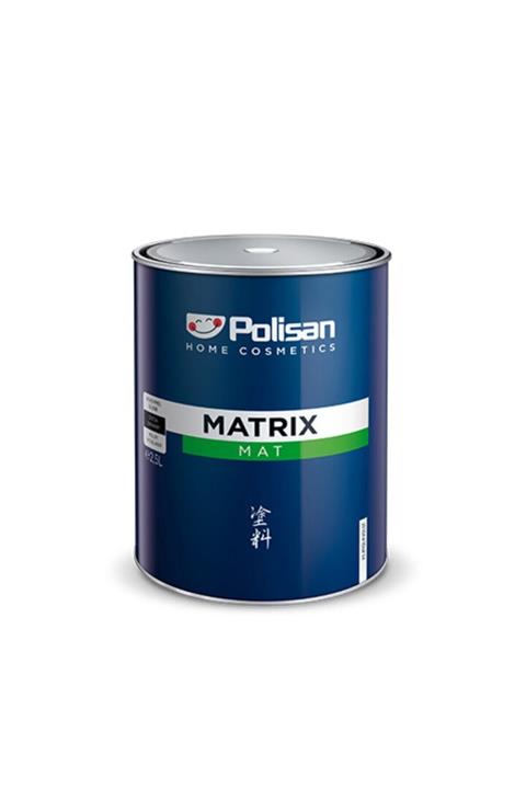 Polisan Matrix Mat Yağlı Boya 2.5 Lt Siyah