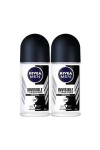 Nivea Invisible Black&white Power Roll On Deodorant 50 ml Erkek 2'li Avantaj Paketi