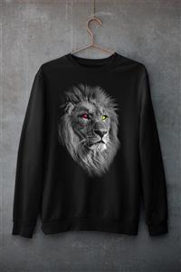 GrafikModa Siyah Unisex Gs Aslan Sweatshirt, Owersize Aslan Sweatshirt