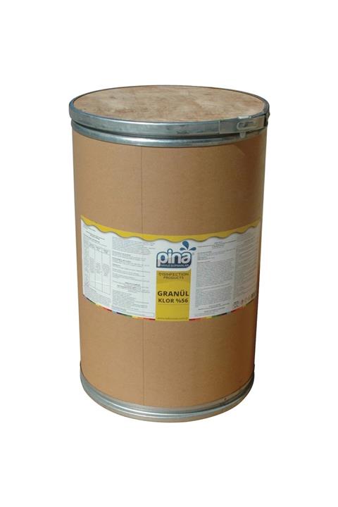 Pina Fiber Metal Çerçeveli Ambalaj Granül Klor %56 50 kg