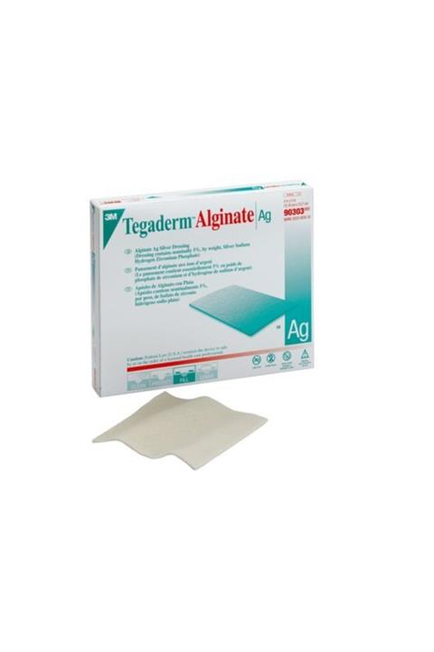 3M (10 Adet) Tegaderm 90312 Ag Alginate Gümüşlü Yara Örtüsü 10cmx10cm