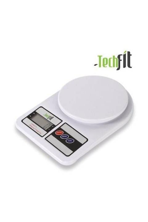Techfit Lcd Büyük Ekranlı Dijital Hassas Mutfak Tartısı Elektronik Terazi 5 Kg 2 Adet Pil Dahildir