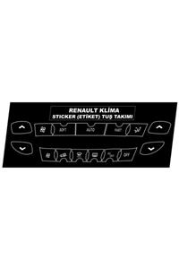 mottosticker Fluence Megane Kango Clio Klima Sticker Tuş Takımı Etiket