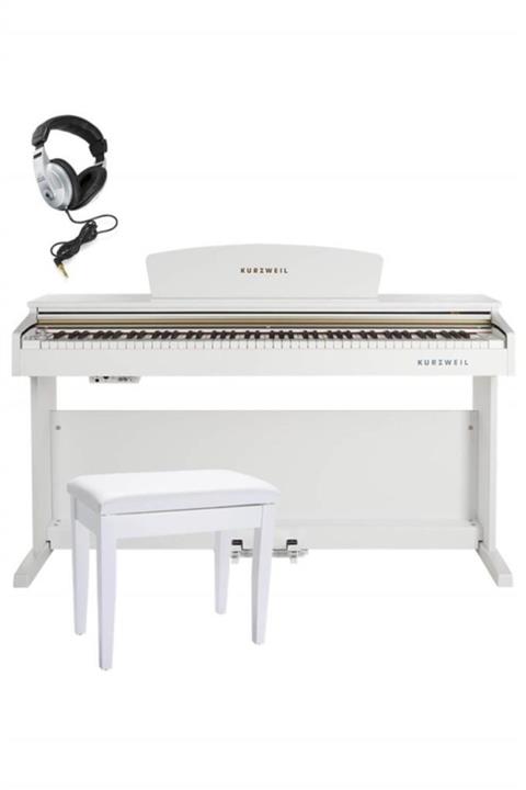 Kurzweil M90 Dijital Beyaz Piyano + Tabure + Kulaklık