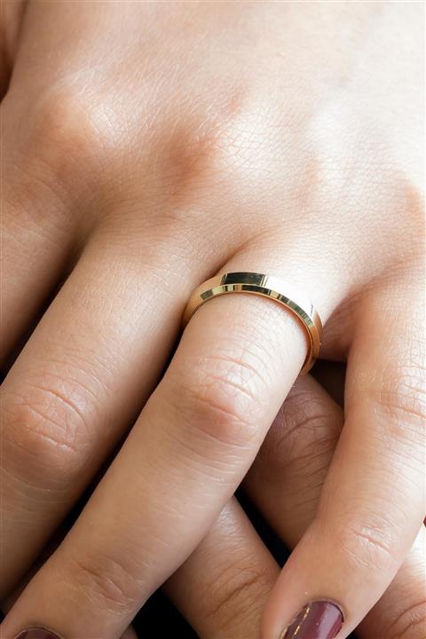 SEMİZ KUYUMCULUK Köşeli Düz Altın Alyans