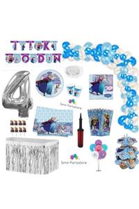 İzmir Partystore Frozen & Elsa 8 Kişilik 4 Yaş Doğum Günü Parti Seti Izmir Party Store