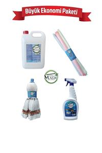 Cleaning Magic Magic Sihirli Temizlik Yağ&leke Sökücü 4'lü Set 5lt+750ml+mikrofiber 3'lü Bez+ Vileda Ucu