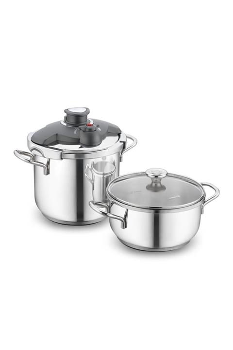 KORKMAZ A171 Alia 4 Parça Düdüklü Tencere Seti