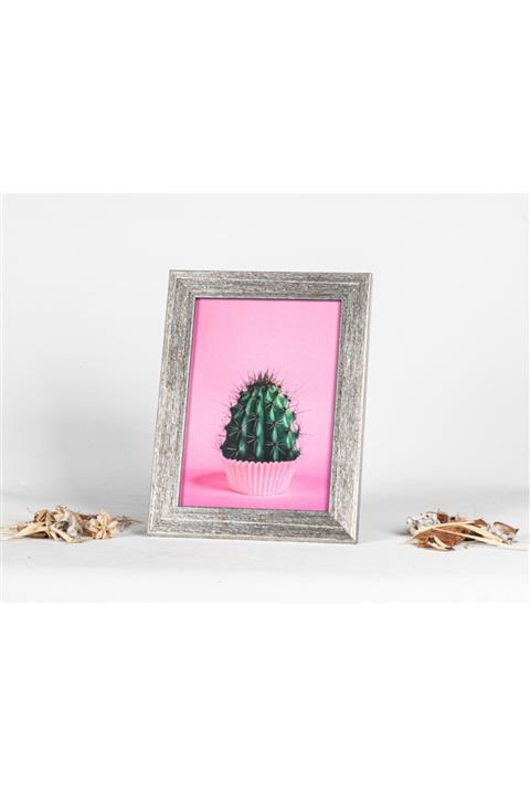 Bicanzade Masaüstü Dekoratif Resim & Fotoğraf Çerçevesi Gümüş Desenli