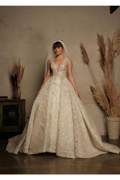 La Mojo Silver Lines Gelinlik