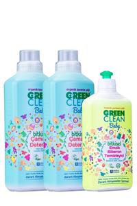 Green Clean Baby Çamaşır Deterjanı 1 lt. + Çamaşır Deterjanı 1 lt Emzik Biberon Temizleyici 500 ml