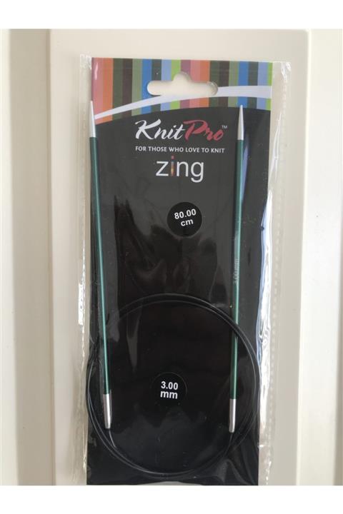 KnitPro Zing 3,0 Mm 80 Cm Misinalı Şiş