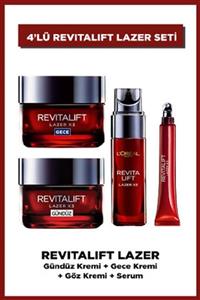 L'Oreal Paris Revitalift Lazer X3 Yoğun Yaşlanma Kırışıklık Karşıtı 4'lü Cilt Bakım Seti