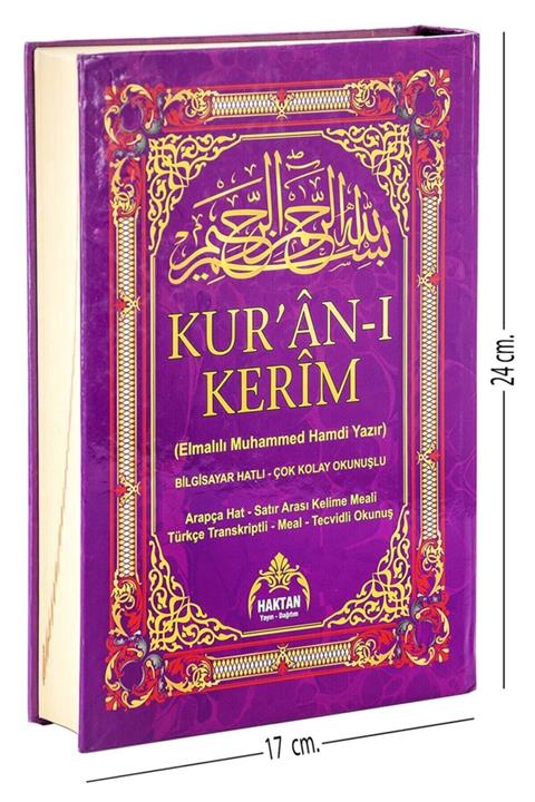 Haktan Yayın Dağıtım Kuranı Kerim Ve Satır Arası Kelime Kelime Türkçe Okunuşlu Ve Meali - 5 Özellikli - Mealli Kuran - Or