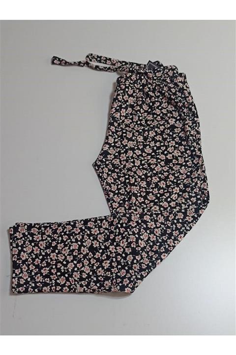 BAHHAR Büyük Beden Süet Kumaş Cepli Pantolon Kalıp Kadın Pijama Altı
