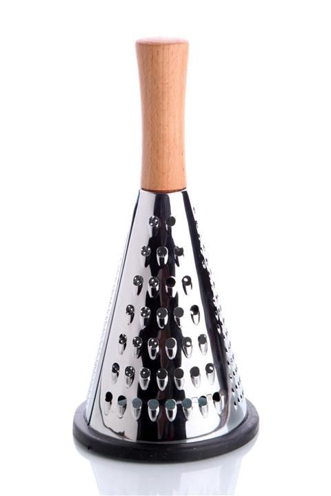 Kitchen Design Lab Lüks Konik Rende Lüks Bambu Saplı 24,5 Cm Paslanmaz Çelik