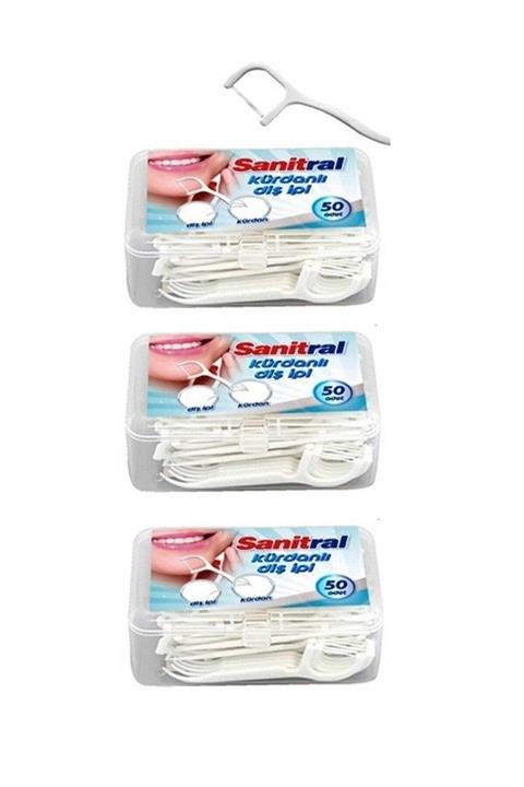 Sanitral Kürdanlı Diş Ipi 150 Adet