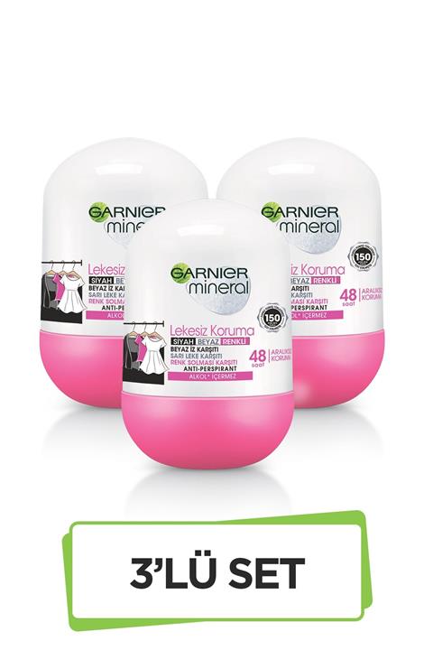 Garnier Mineral Lekesiz Koruma Roll-On Deodorant 3'lü Set 36005419289473