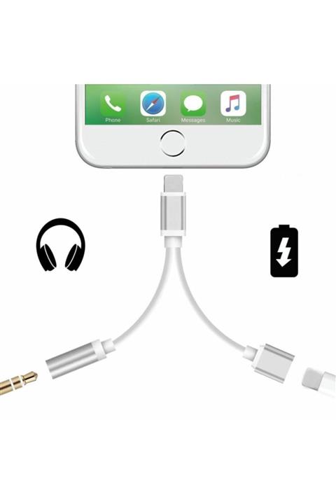 CODEGEN Apple Iphone Lightning + 3.5mm Stereo Dönüştürücü Çoklayıcı Adaptör Cdg-cnv51