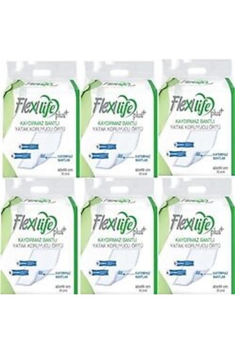 Flexilife Plus Flexilife Kaydırmaz Bantlı Yatak Koruyucu Örtü 60*90 6 Paket 180 Adet