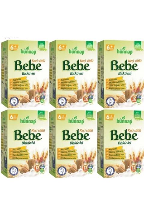 Hünnap Bebe Bisküvisi Keçi Sütlü 400 gr x 6 Adet