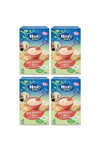 Hero Baby Sütlü Bisküvili 8 Tahıllı Kaşık Maması 6+ Ay 200 Gr X 4 Adet