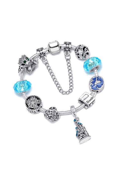 Dumledo Harry Potter Hogwarts Temalı Gümüş Charm Bileklik