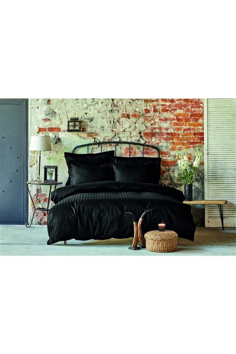 Karaca Home Charm Bold Siyah Çift Kişilik Yatak Örtüsü Set