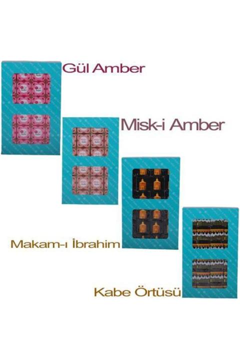 Yasir 4 Lü Katı Misk Kokuları(kabe-gül-makam-misk I Amber)