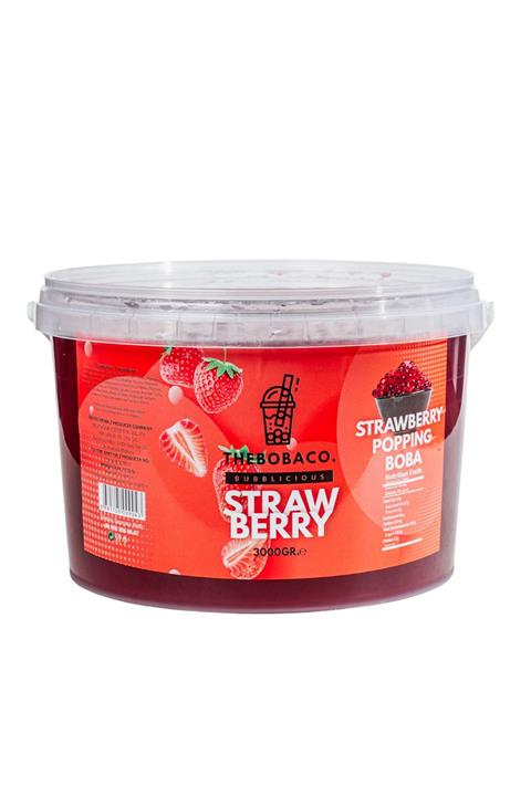 the boba co Bubble Tea Boba - Çilek / Strawberry 3kg