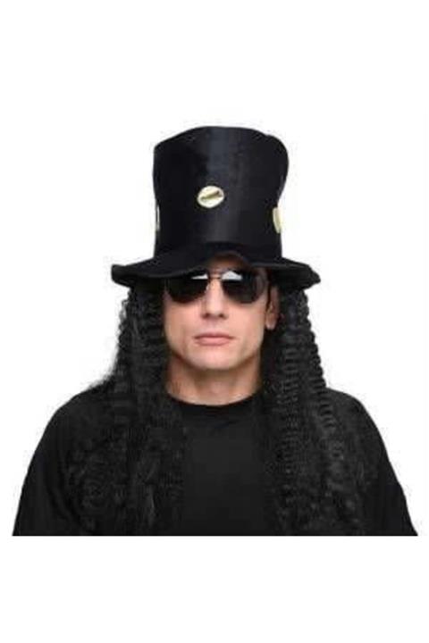 Aydınlı Parti 80 Li Yıllar Hard Rock Guns N Roses Slash Şapkası Saçlı