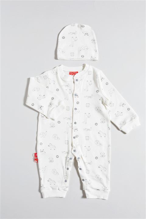 FISHER PRICE Tiny Zebra Şapkalı Bebek Tulumu