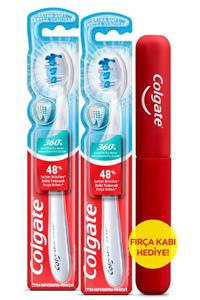 Colgate 360 Hassasiyete Pro Çözüm Ekstra Yumuşak Diş Fırçası X 2 Adet + Diş Fırçası Kabı Hediye