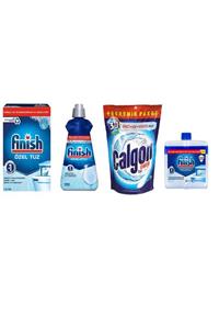 Finish Makine Parlatıcı Set(1,5 Kg Tuz+400ml Parlatıcı+500gr Calgon Toz+250ml Makine Temizleyici)