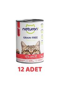 Naturon Kuzu Etli Tahılsız Taurinli Ezme Kedi Konservesi 400gr - 12 Adet