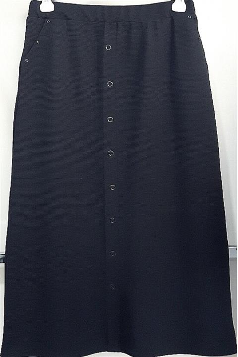 N.Y.YILDIZ Ottoban Düz Renk Lastikli Cepli Kalem Etek