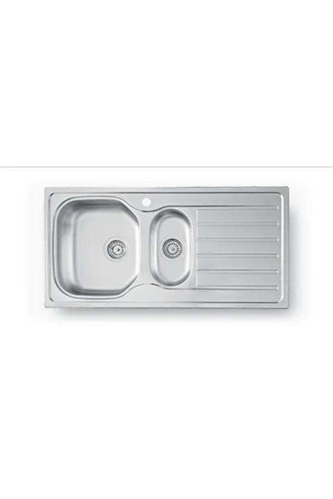 Artenova Aeb-2010 500x1000 Mm 1,5 Hazneli, Damlalıklı Dekorlu Eviye (sol)