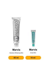 Marvis Smokers Whitening Mint Diş Macunu 85 ml Classic Strong Mint 10 ml