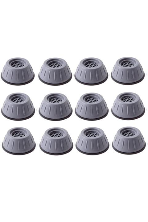 pazaromi Gürültü Engelleyici Kaymaz Titreşim Önleyici Kauçuk Ayak Pedleri Çamaşır Makinesi Stoper 12'li Set