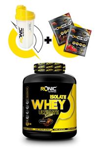 Ronic Nutrition Ultimate Isolate Whey Protein Tozu 2270 G (Çikolata Aromalı) Shaker ve 2 Adet Tek Kullanımlık Whey